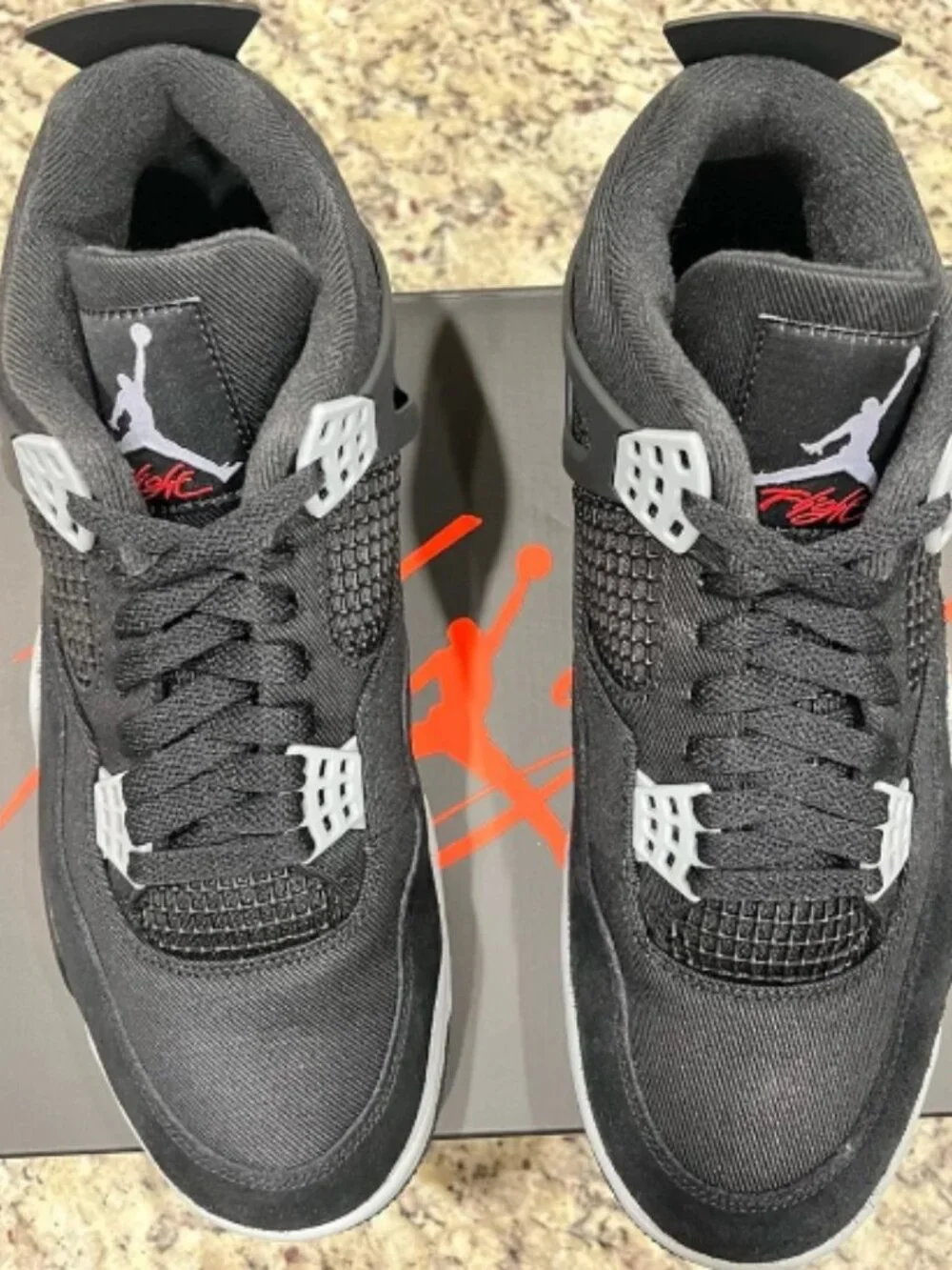 Brand New Air Jordan 4 Retro Black Canvas